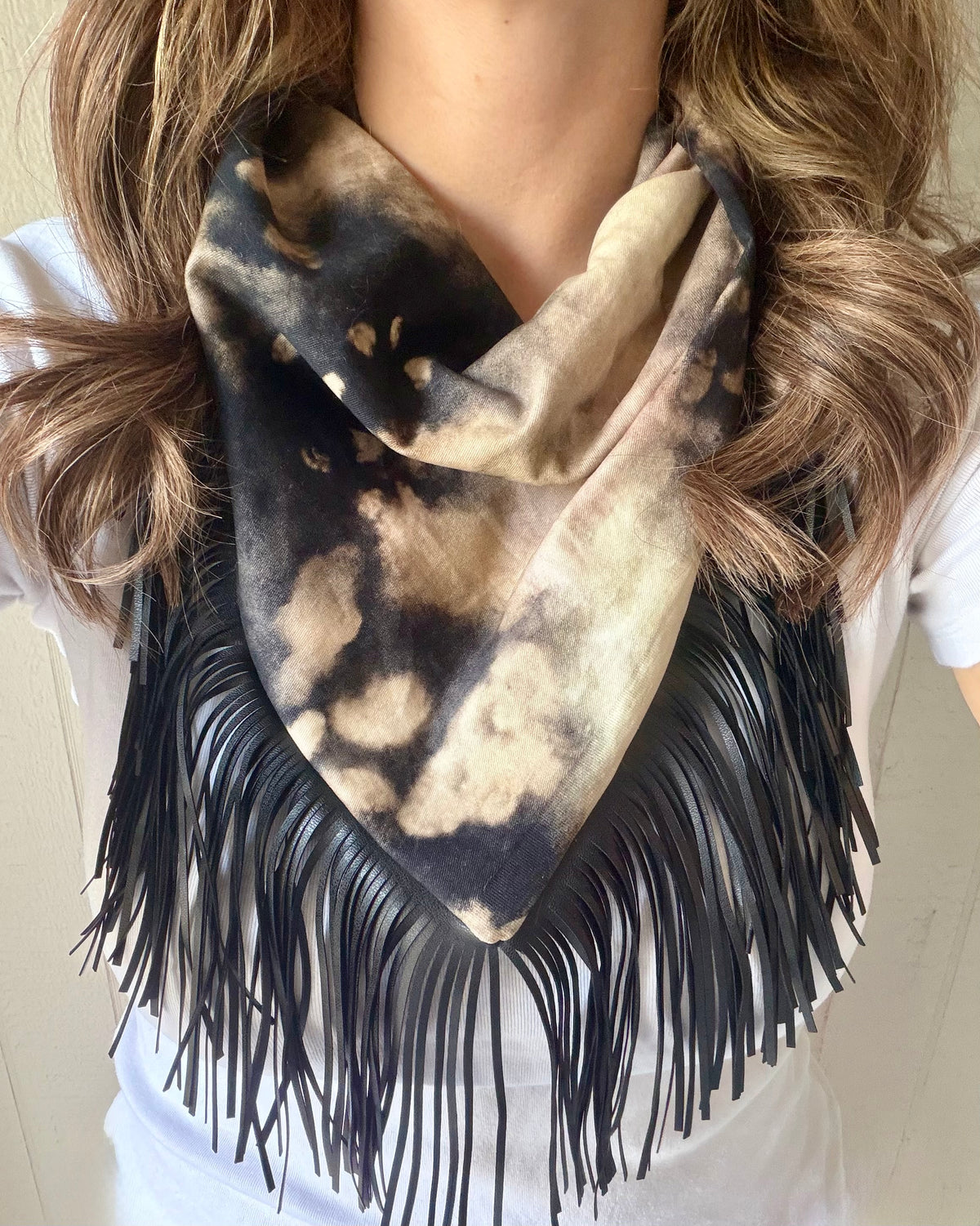 Leather Fringe Game Day Scarf