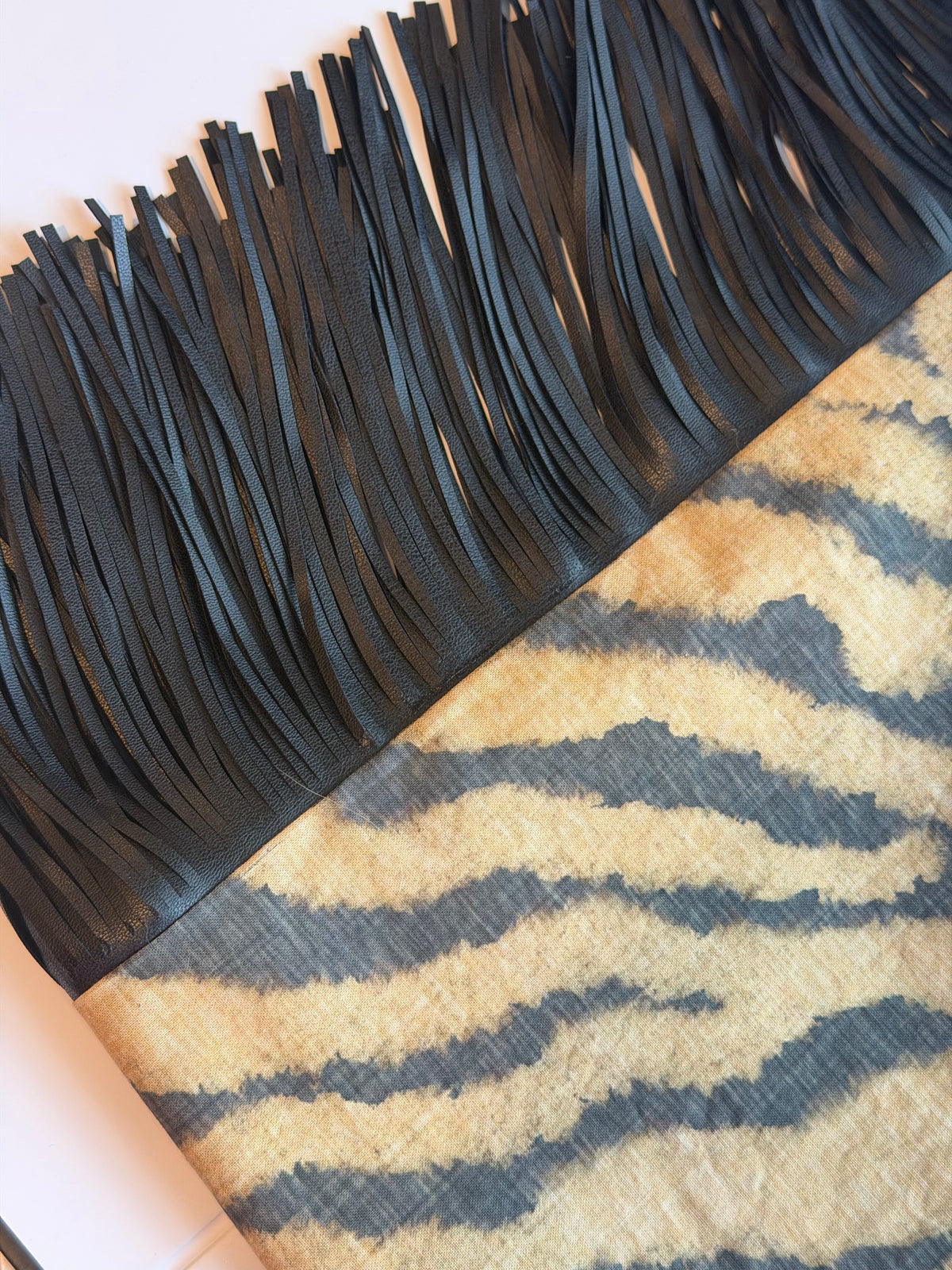 Leather Fringe Game Day Scarf