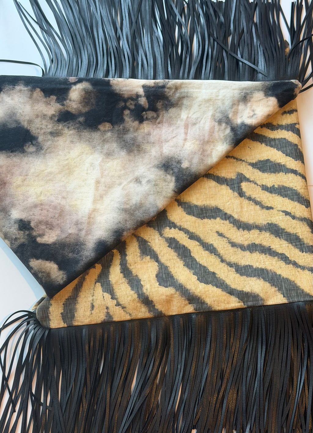 Leather Fringe Game Day Scarf