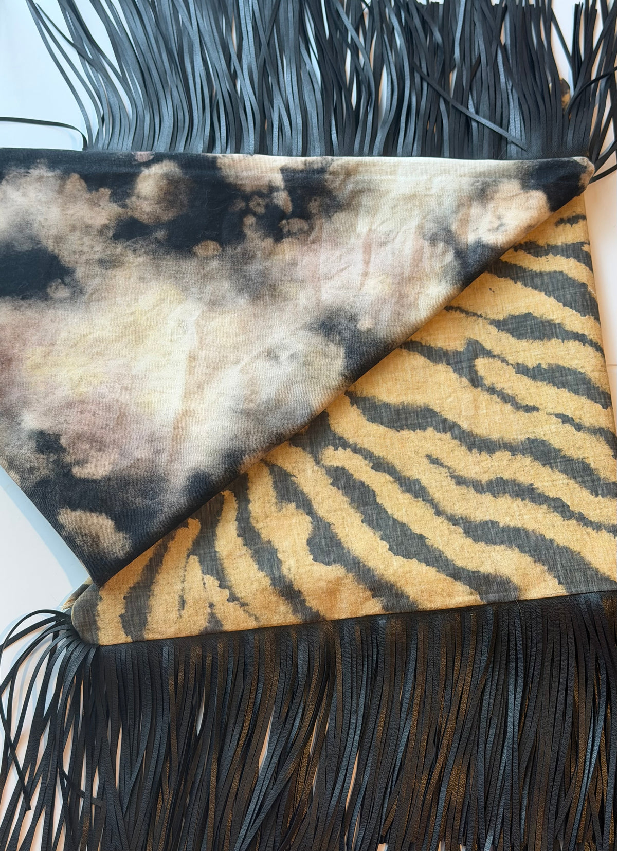 Leather Fringe Game Day Scarf