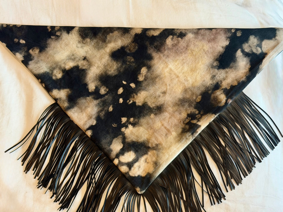 Leather Fringe Game Day Scarf