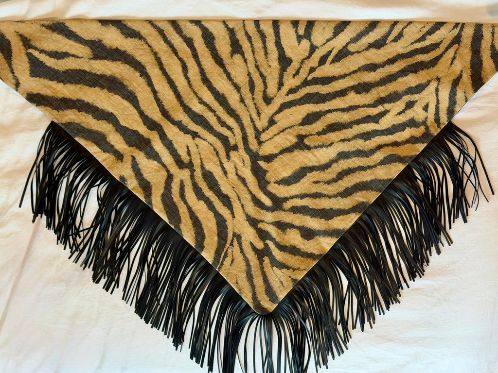 Leather Fringe Game Day Scarf