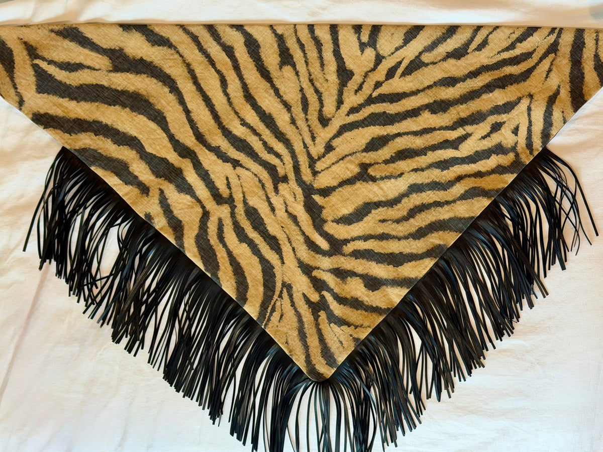 Leather Fringe Game Day Scarf