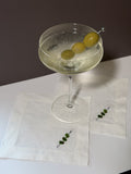 Embroidered Linen Cocktail Napkins | Set of 4