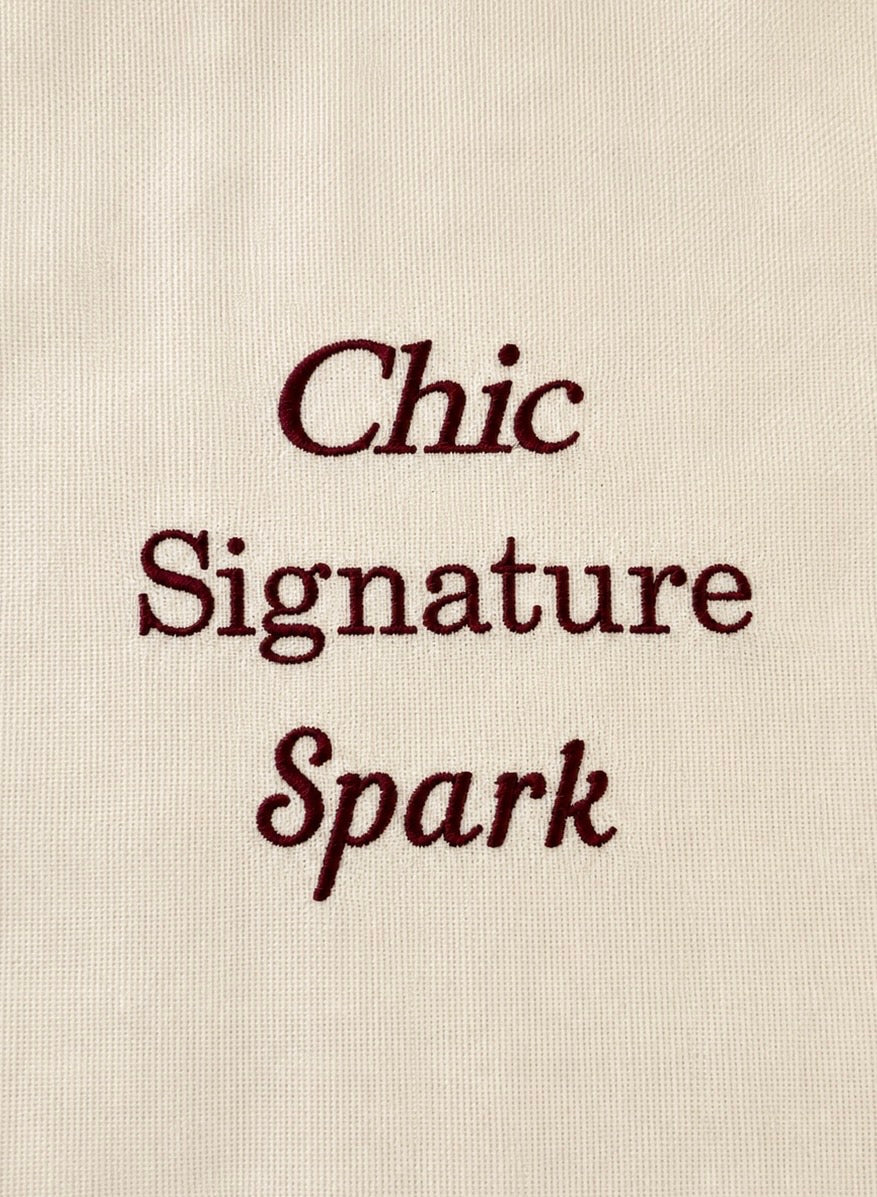 Embroidered Linen Cocktail Napkins | Set of 4