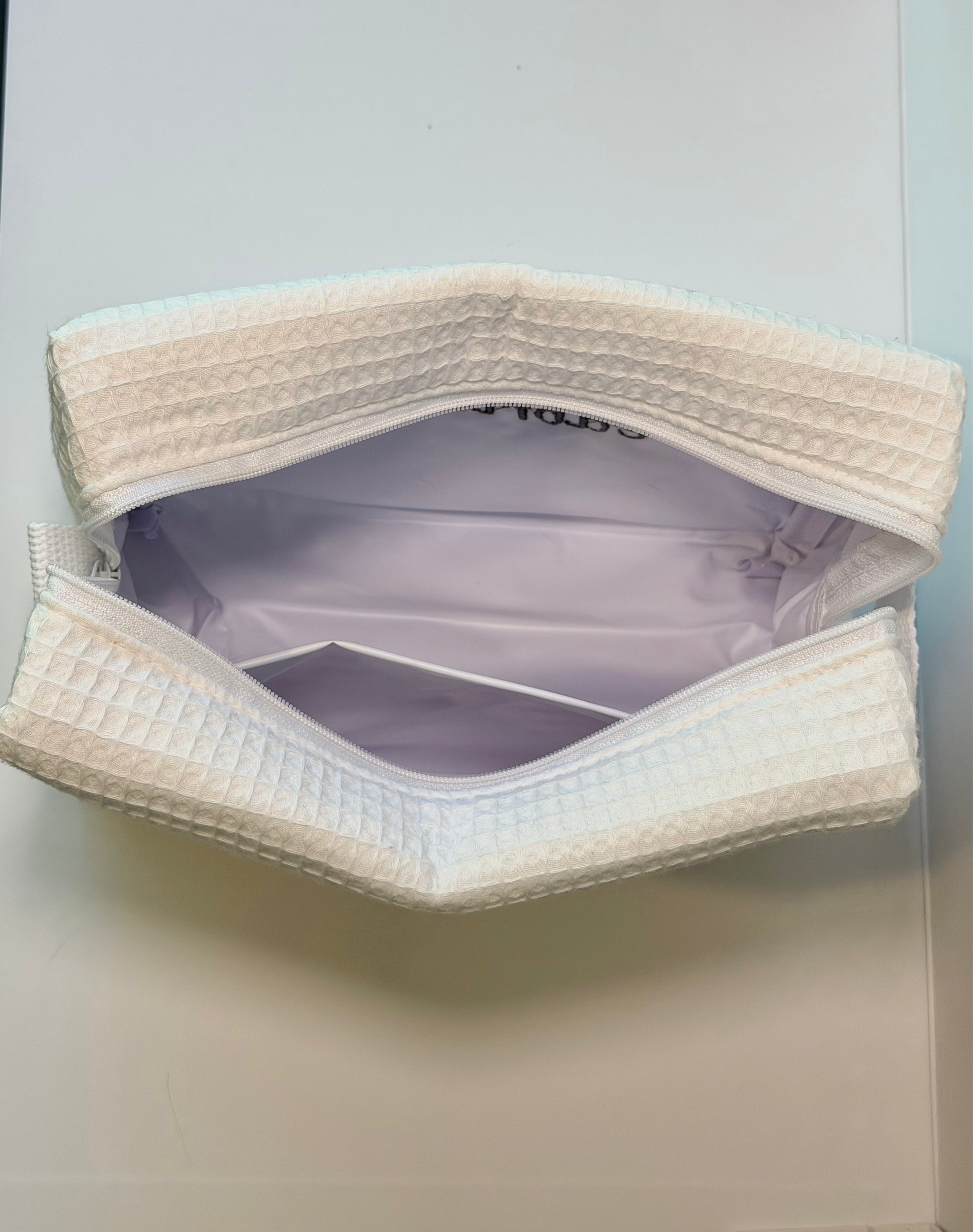 Personalized Waffle Cosmetic Pouch