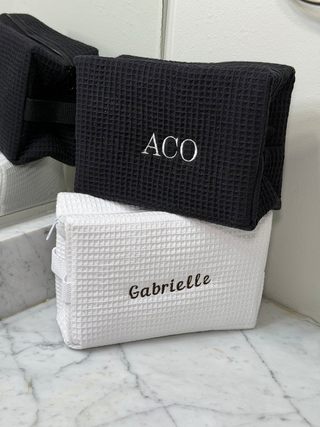 Personalized Waffle Cosmetic Pouch