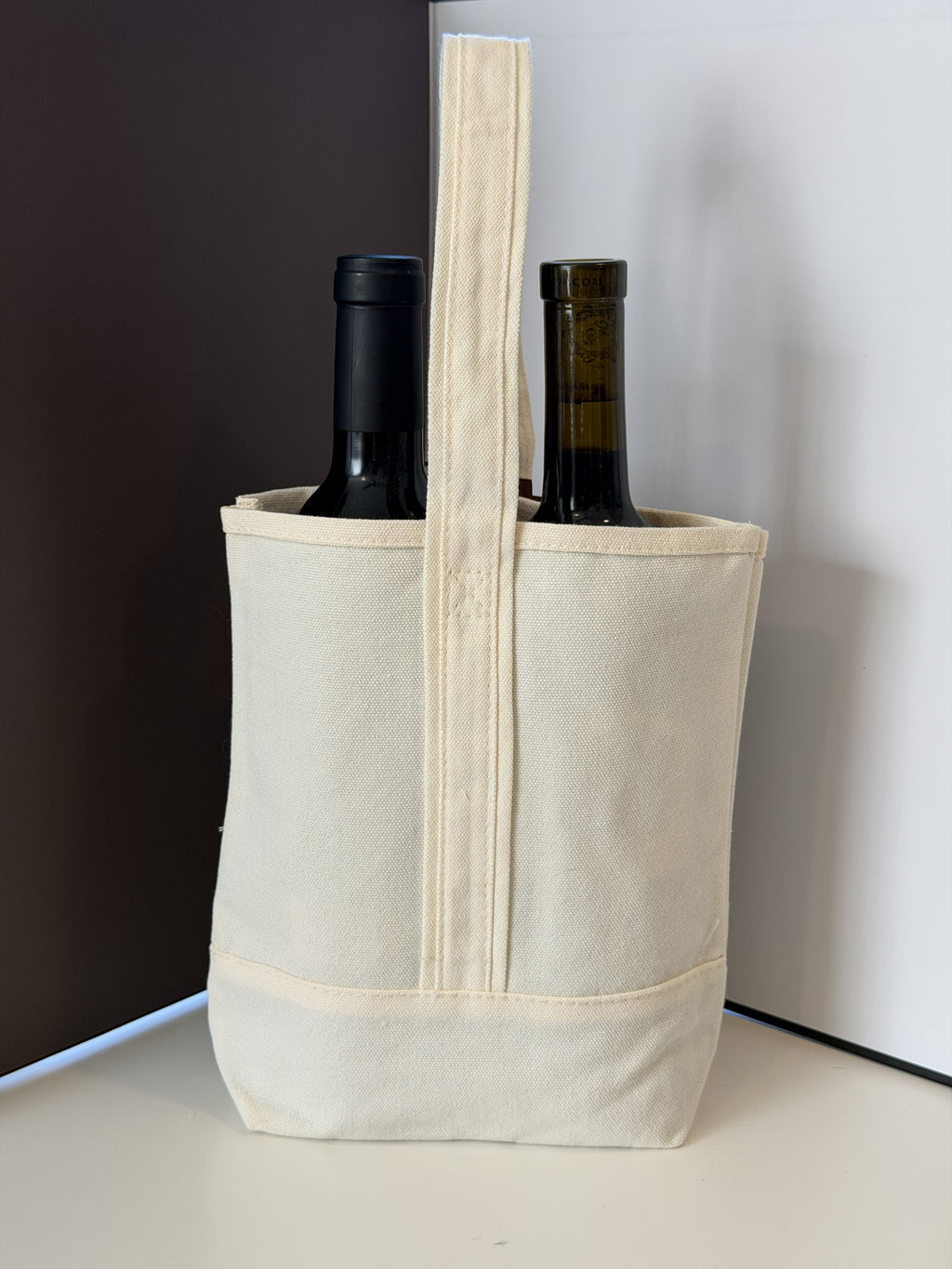 Personalized Canvas Wine Tote