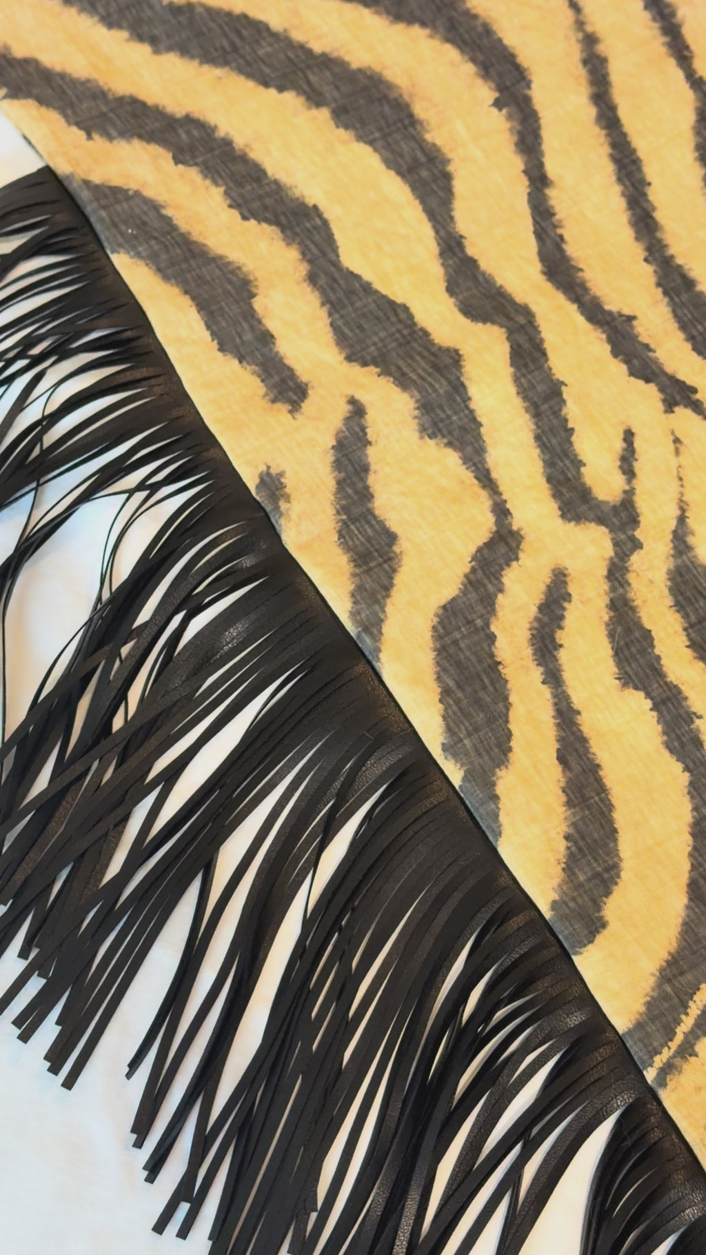 Leather Fringe Game Day Scarf